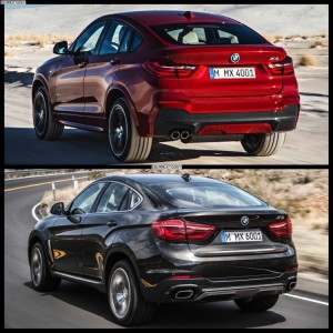 BMW X6 2015 BMW X4 2015 foto confronto 1