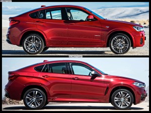 BMW X6 2015 BMW X4 2015 foto confronto 2