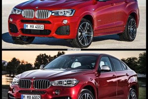 BMW X6 2015 BMW X4 2015 foto confronto