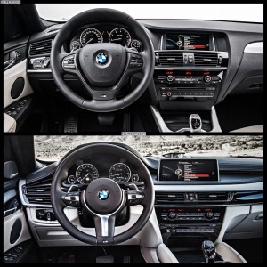 BMW X6 2015 BMW X4 2015 foto confronto interni